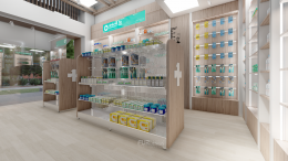 ออกแบบ ผลิต และติดตั้งร้าน : ร้าน Pharmacy One เขาเต่า จ.ประจวบคีรีขันธ์
